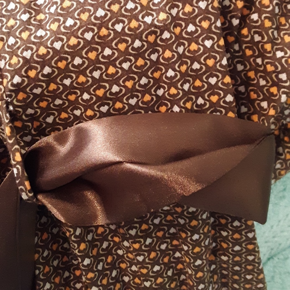Chocolate Brown pattern boho maxi dress size s - Picture 6 of 6